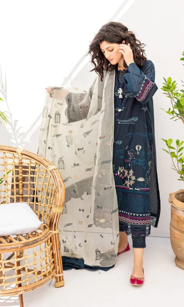 Batik-3PC Linen Embroidered Shirt With Embroidered (D) price in Pakistan