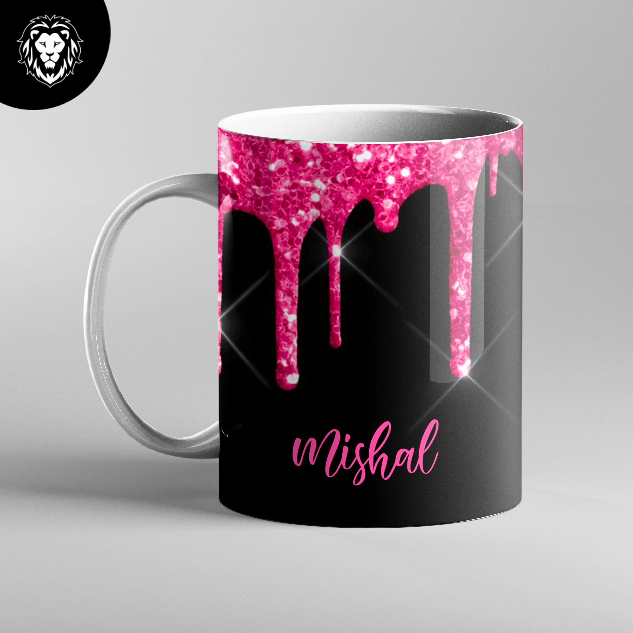 Customize Coffee , Tea Mug with your Name Glittery Design 24 price in Pakistan