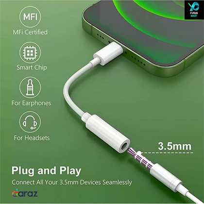 iPhone Headphone Jack Original – Best iPhone headphone connector Lightning To 3.5mm – iPhone handfree connector – Hand free & Hand phone Adapter For iPhone price in Pakistan