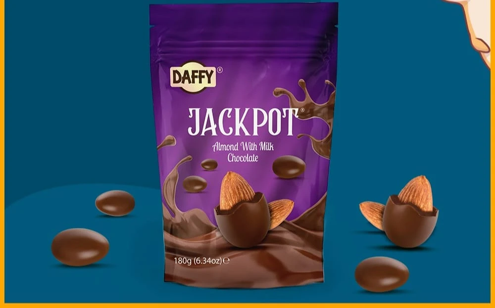 DAFFY, Jackpot Almond With Milk, Chocolate 180g (fFZ) price in Pakistan