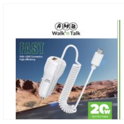 AMB Fast Car Charger 20W (ModelAX-PPW11)Micro price in Pakistan