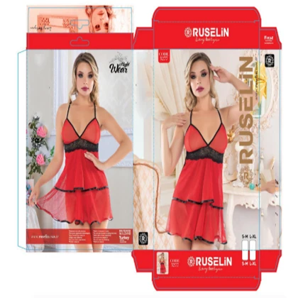Ruselin Halter Transparent 2-Peices Turkish Nightwear price in Pakistan