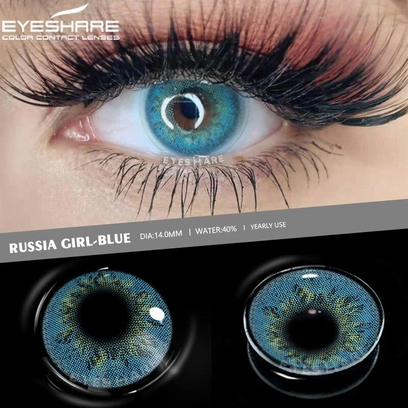 v1 Pair Soft Color Lenses 1-tone Eye Makeup- ,Sea Green With Case & Solution price in Pakistan