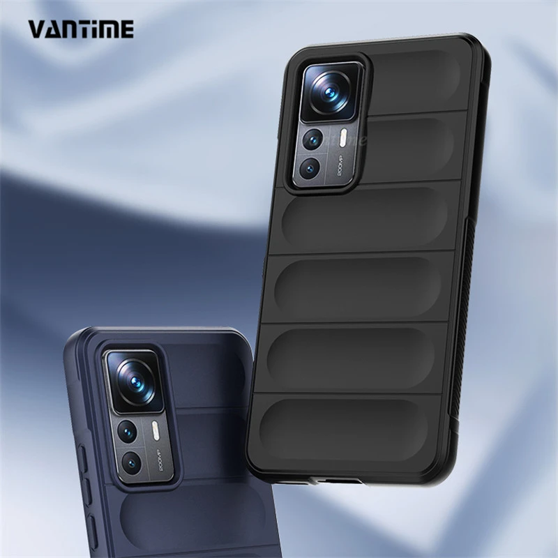Vantime for Xiaomi 12T Pro Silicone Case Camera Protect Anti-Fall Airbag Cover price in Pakistan