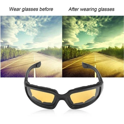 Day Night Vision glasses, HD Polarized Night Vision Driving Sunglasses, Driving Glasses, Scratch Resistant, Dustproof for Bike, Car – Unisex Sunglasses – Auto Accessories price in Pakistan