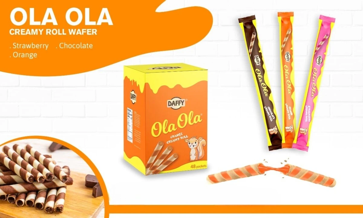 Daffy Ola Ola Creamy Roll Strawberry, Chocolate, Orange (OZF) price in Pakistan