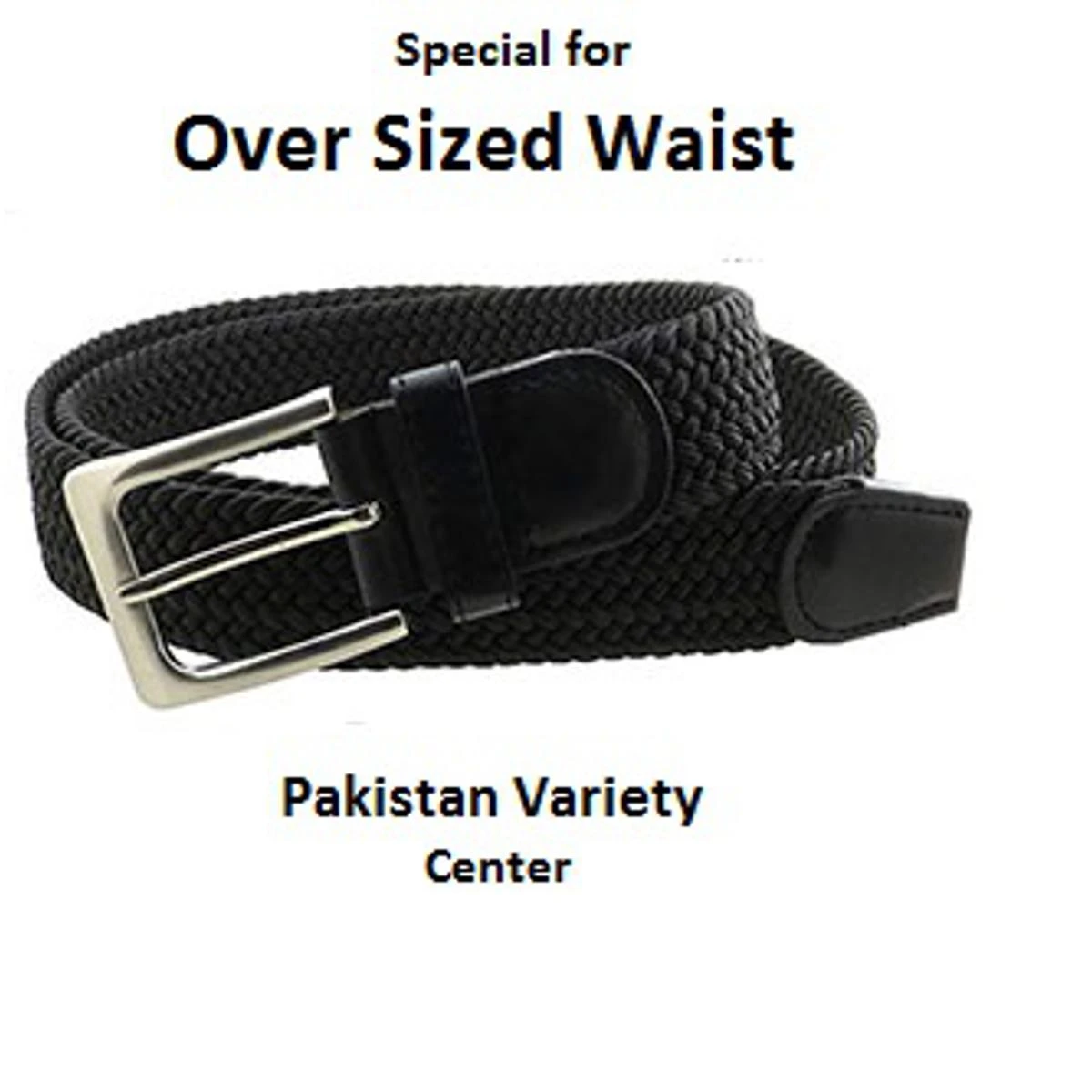 Over Sized Special Braided elastic woven leather stretchable Belt for Men & Women. 28 to 44 Wais price in Pakistan