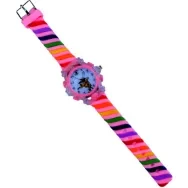 Kids Rainbow Colors Stripe New Design Children Watch for Girls 7 Lights Changing Analog Watch for Girls Quartz Movement with Lights Watch price in Pakistan