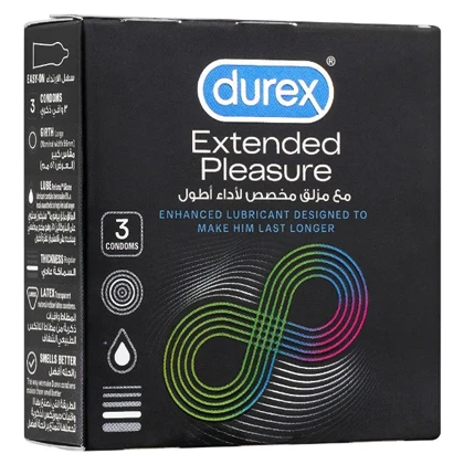 Durex Extended Pleasure Longer Lasting Condoms, 3-Pack price in Pakistan