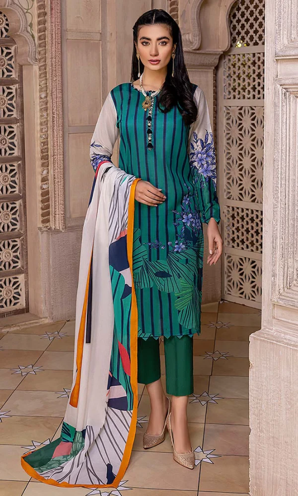 So Kamal – 3PC Cotail Digital Printed Shirt With Cordrouy Shawl price in Pakistan