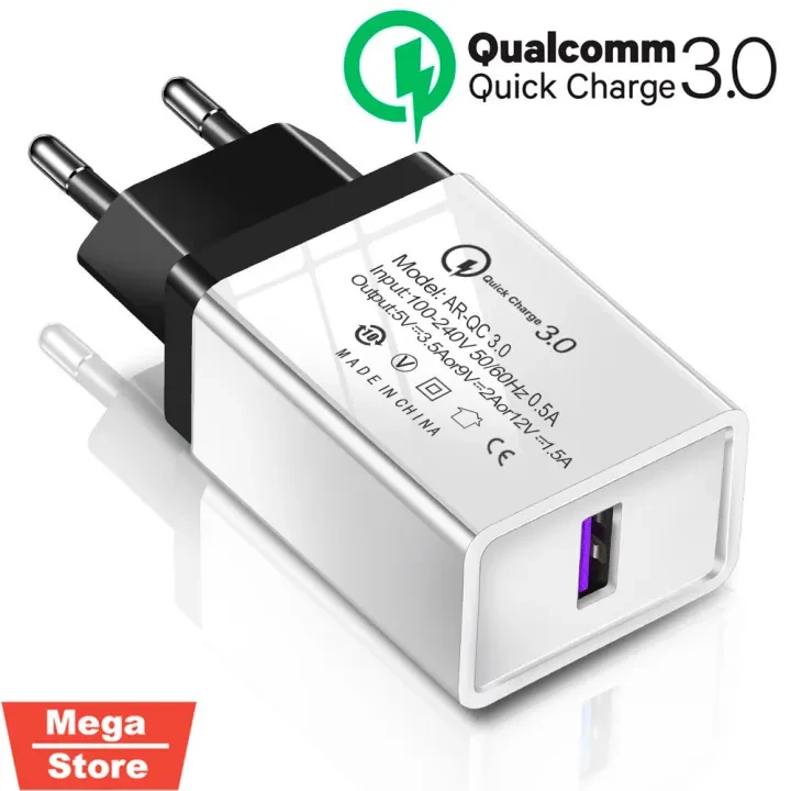 Qualcomm QC 3.0 Fast Charger 3A 18W Quick Charge For All Brandss price in Pakistan