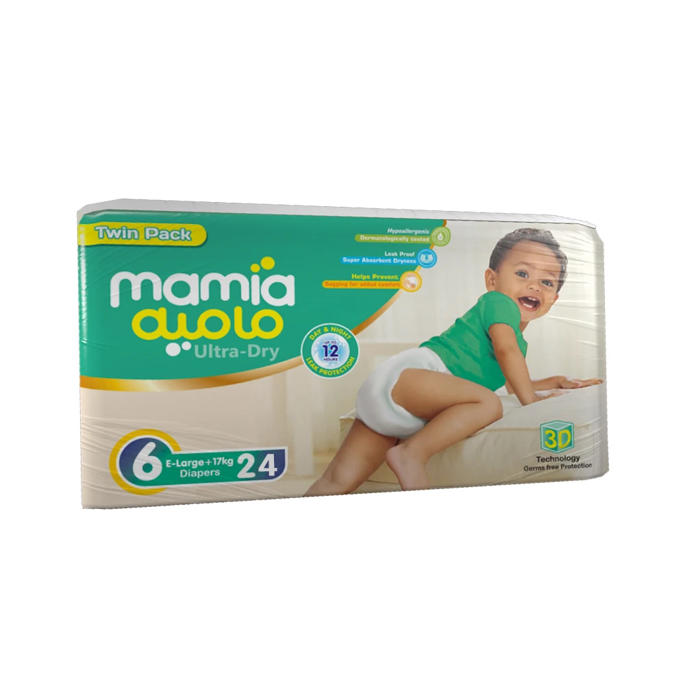 Mamia Extra Large Diapers Twin Pack Pcs 24 Size 6 price in Pakistan