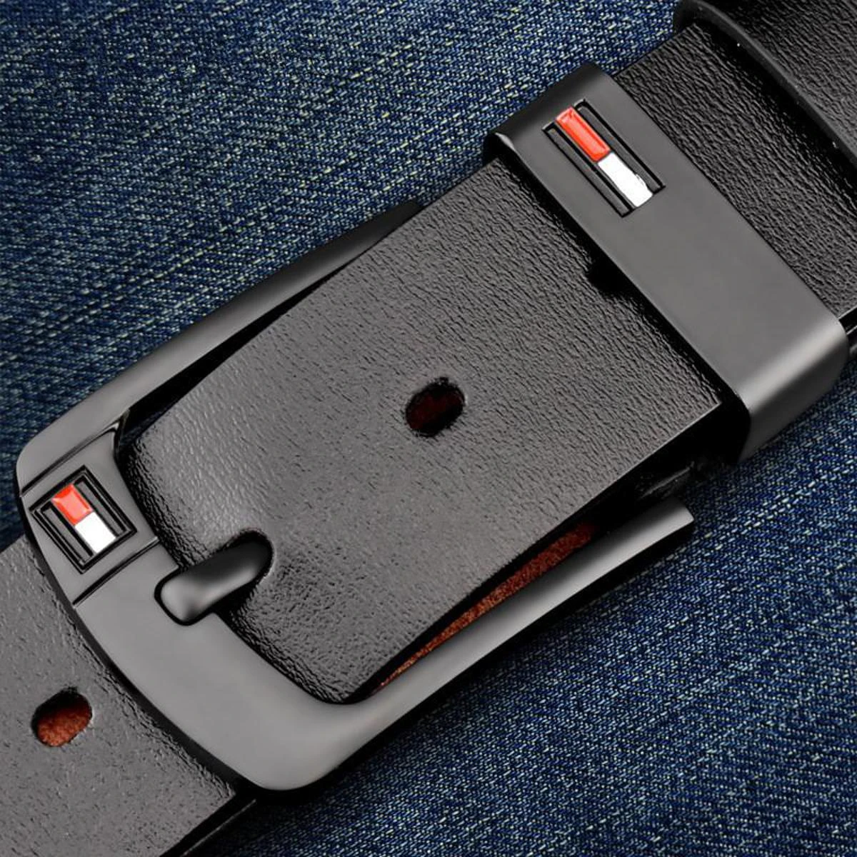 Leather Belt for Men Classic Alloy Pin Buckle Punk Waistbelts Wild West Cowboy Belt price in Pakistan