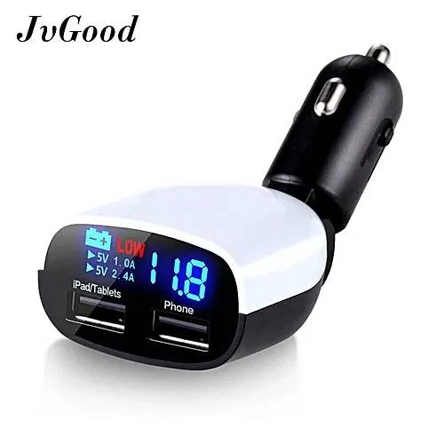 2-Port USB Car Charger Quick Charge 3.0 Dual Port (Max 3.4A) LED Screen Display and Voltage Alarm price in Pakistan