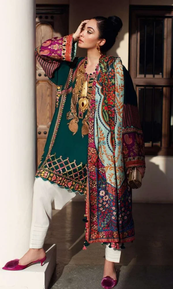 Elan- 3PC Viscose Digital Printed Shirt With Silk Duppata price in Pakistan
