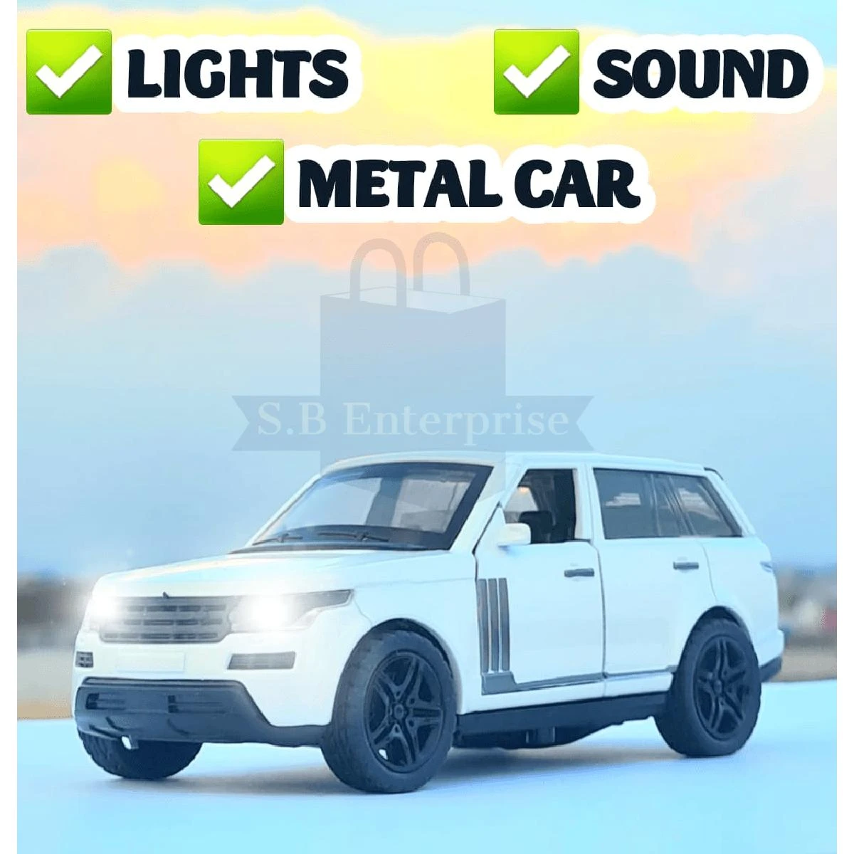 RANGE ROVER – BMW – Metal Cars with Lights and Sound Die Cast – (5 Inches) price in Pakistan