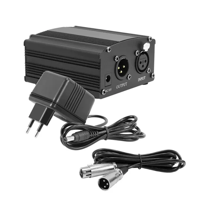 DM AUDIO 48V Phantom Power Supply – Power Adapter for Phantom – XLR 3 Pin Male To Female Microphone Cable – Black price in Pakistan