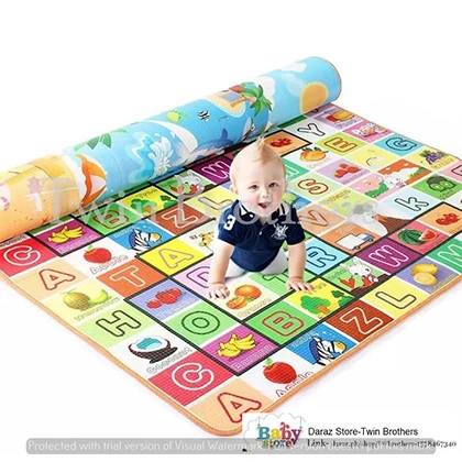 folding play mat for babies 6ft x 5ft-10mm(180150cm) Double Sided baby crawling play mat with easily foldable soft foam price in Pakistan