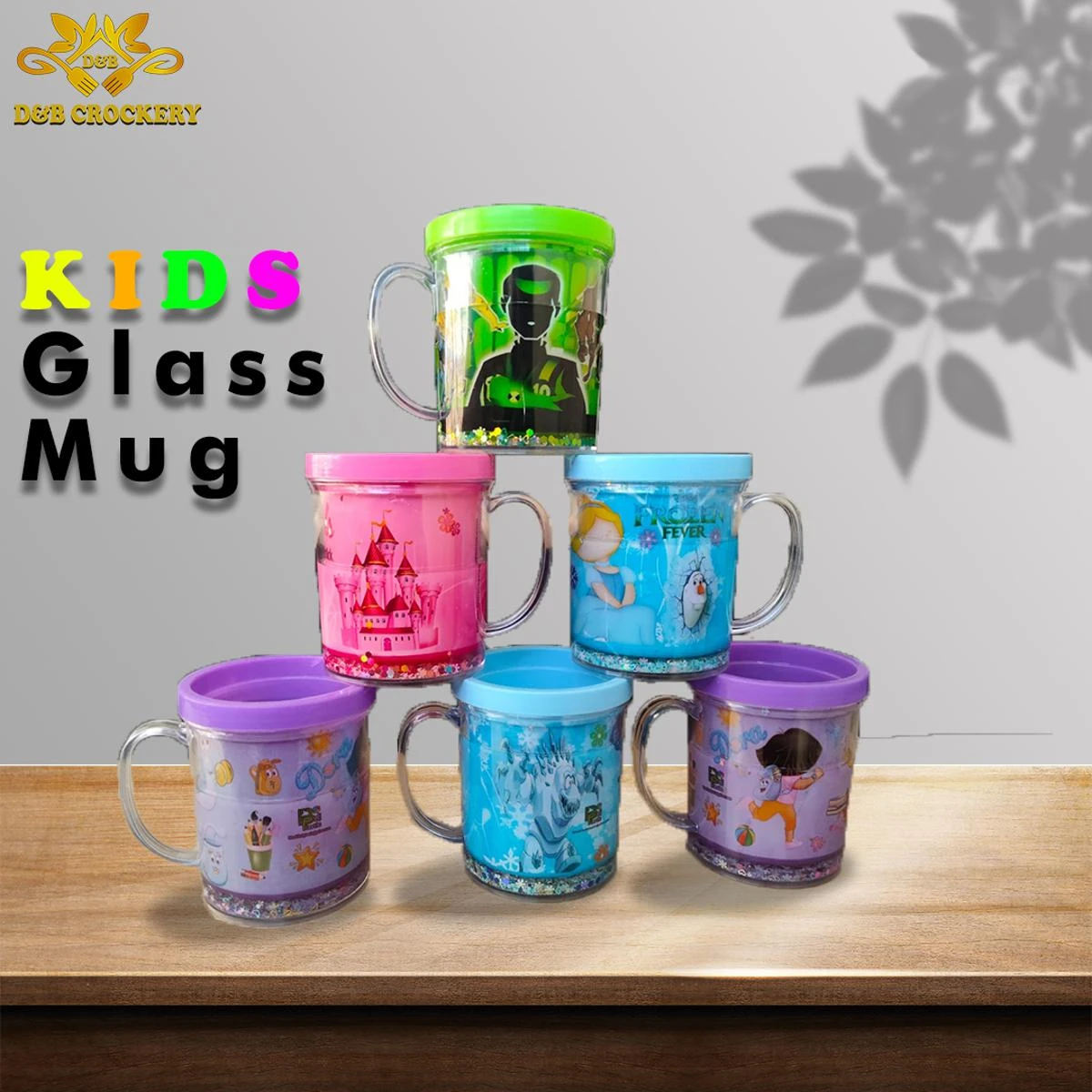 New Kids Glass Mug- kids cups Cartoon Mug Embossed Cup for Kids Milk Juice Shakes Container for Kids Birthday Gift price in Pakistan