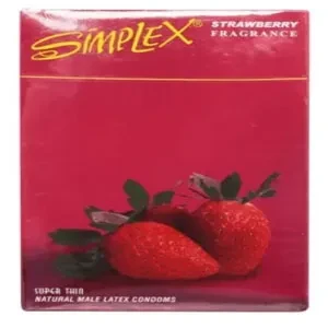 Simplex Flavored Condom STRAWBERRY – 12 Pieces (Super Thin Condoms) price in Pakistan