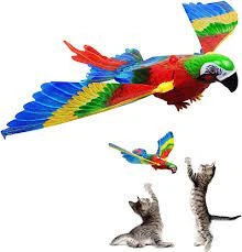 Unique Hanging Flying Bird Toy Simulation Parrot Electric Toys Cat Playing Toy Pet Supplies price in Pakistan