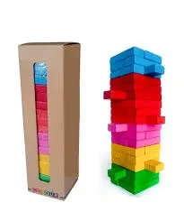 Wooden Rainbow Jenga 54 Pcs Block price in Pakistan