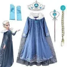 PRINCESS ELSA DELUXE COSTUME FOR KIDS WITH ACCESSORIES size 3 to 4 years price in Pakistan
