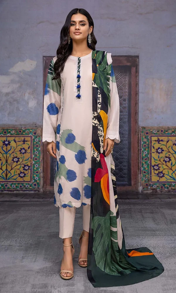 So Kamal – 3PC Cotail Digital Printed Shirt With Cordrouy Shawl 2 price in Pakistan