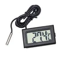 TPM10 Mini LCD Digital Instant Read Thermometer Mini Room Temperature Meter Real Time Aquarium Fish Tank Temperature Meter With Waterproof Sensor In Black Color price in Pakistan