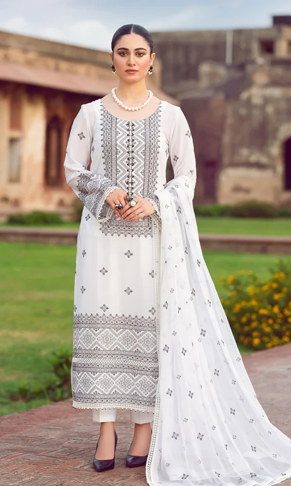 Bareeze-3PC INTRICATE RYTHEM Heavy Embroidered With (D) price in Pakistan