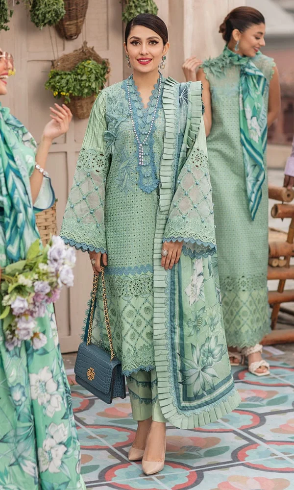 MUSHQ – 3PC Cotton Heavy Embroidered Shirt With (D) price in Pakistan