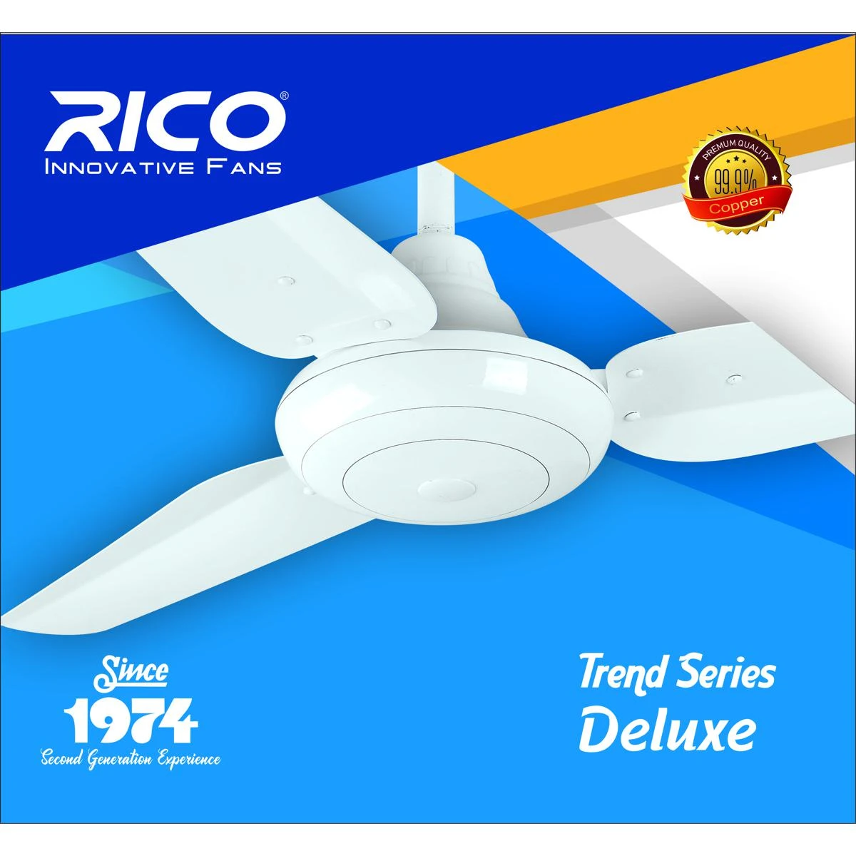Rico Innovative Ceiling Fan 56” – Deluxe Standard – 100% Copper Winding price in Pakistan