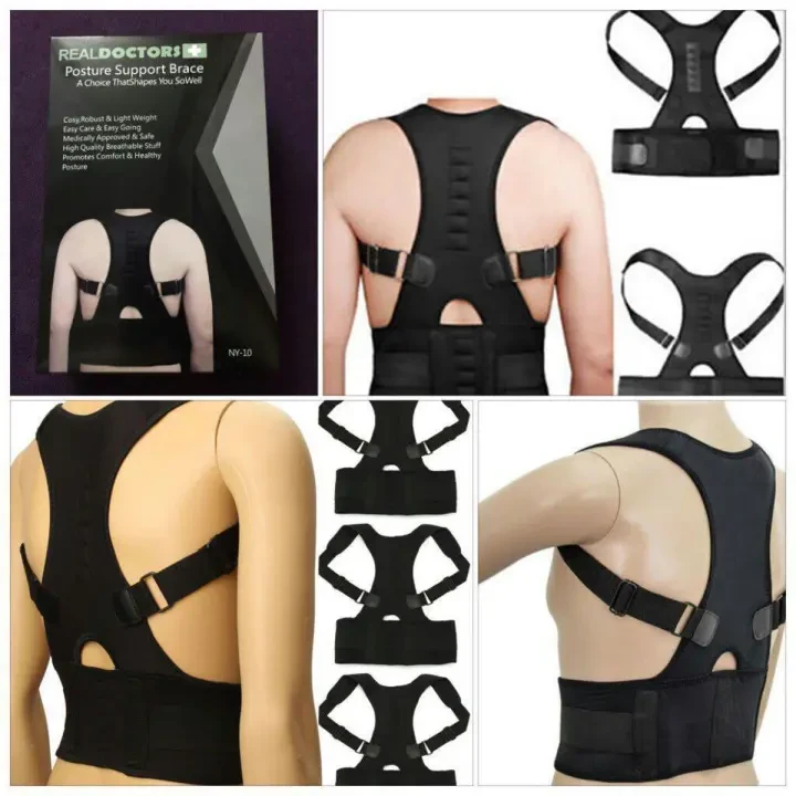Premium Posture Support Brace Belt for Back Therapy – Upper Back Braces for Correcting Posture – Real Doctors Plus Back Support Belt (Black) price in Pakistan