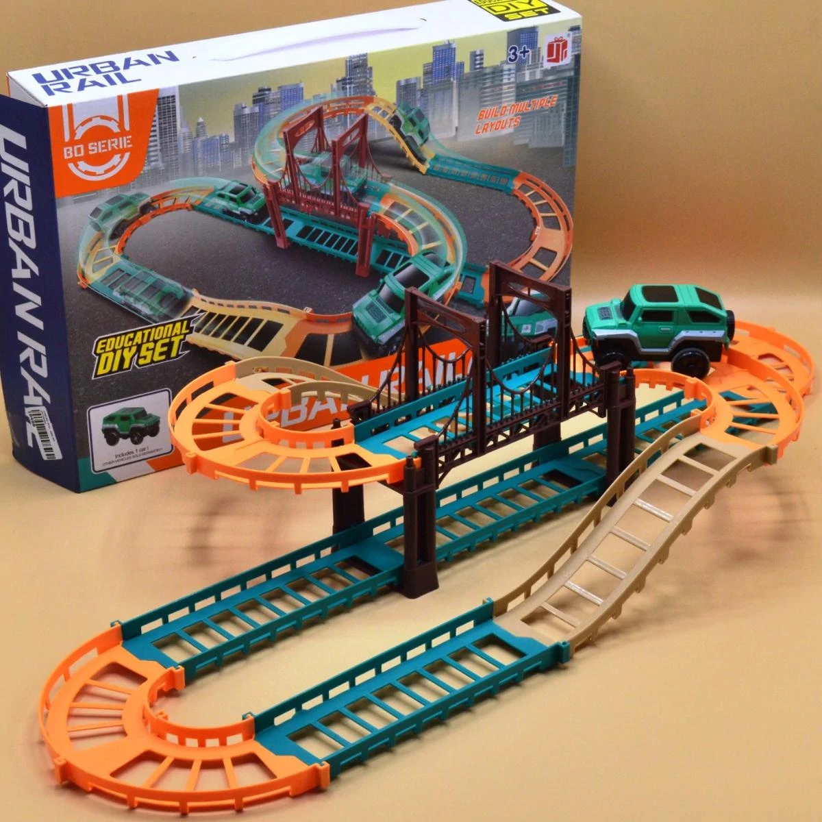Car Splicing Railway Racing Track Circuit Car Toy Kids Assembling DIY Rail Car Race Tracks For Children Educational Toys price in Pakistan